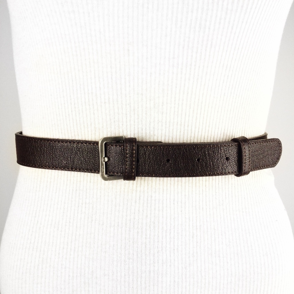 MAX AZRIA by BCBG BELT DARK BROWN LEATHER ONE SIZE